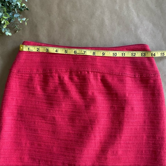 Anthropologie Moulinette Souers Pink Textured Pencil Skirt 2 - Picture 5 of 7